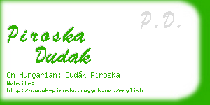 piroska dudak business card